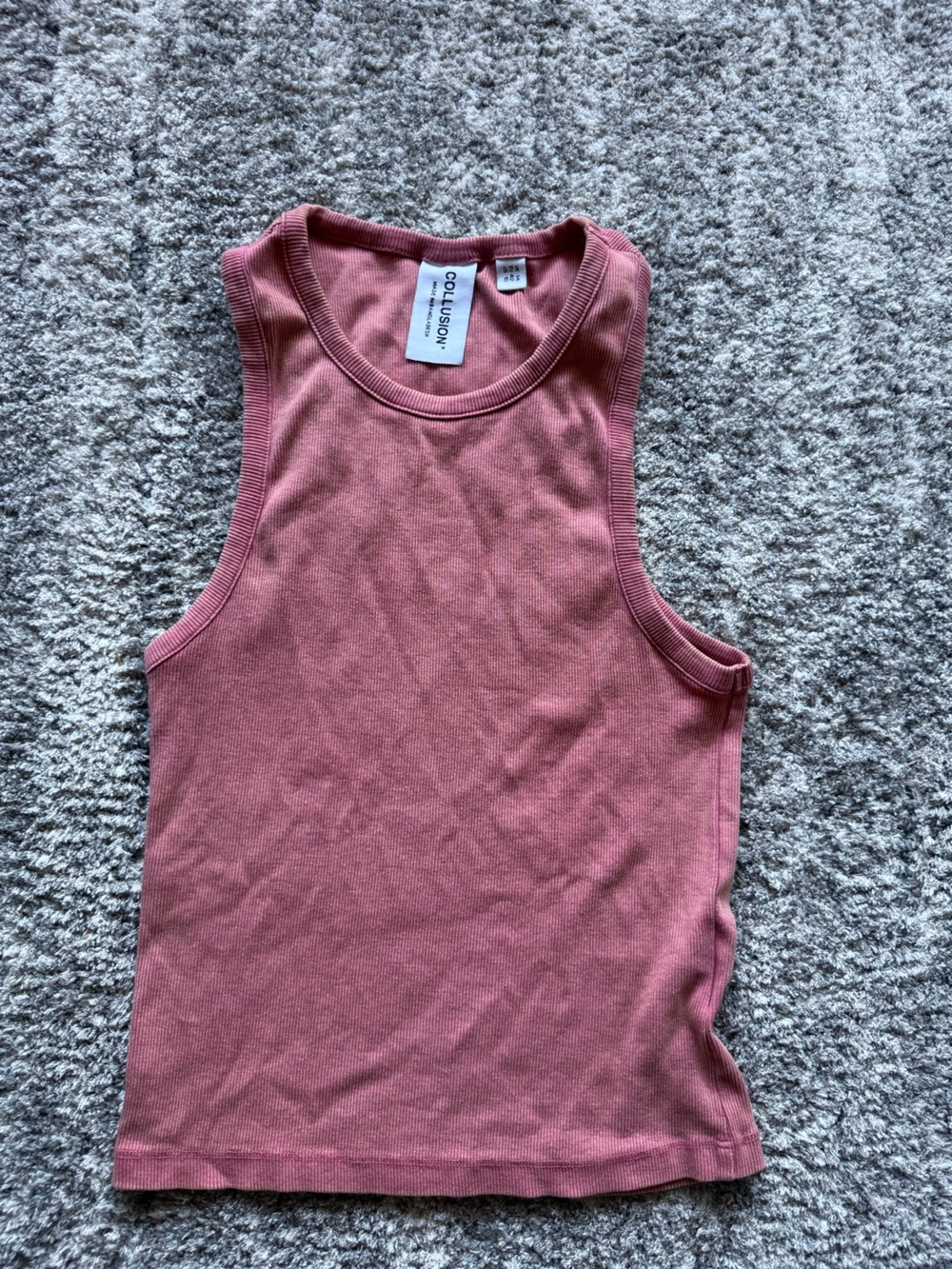 ASOS Rust Ribbed Scoop Tank